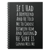Ice Skating Gifts For Teen Girls Skater Winter Notitieboek (Voorkant)