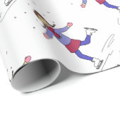 Ice Skating Girl Cadeaupapier (Rol Hoek)