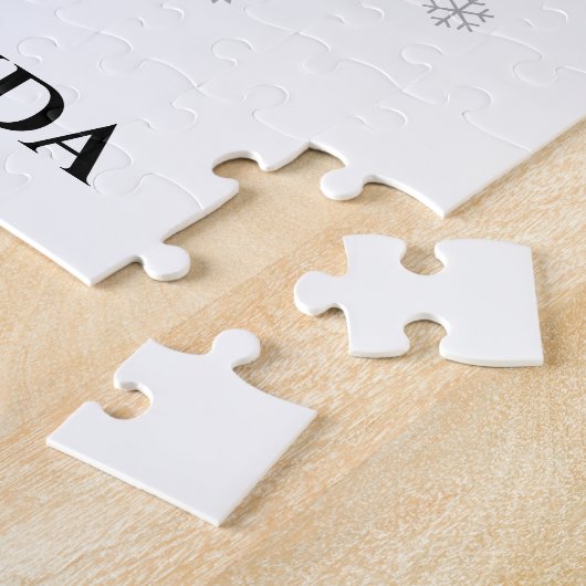 Ice skating girl puzzel met de naam van het kind. (Zijkant)