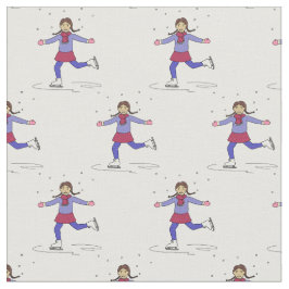 Ice Skating Girl Stof