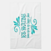 Ice Skating Happy Place Theedoek (Verticaal)