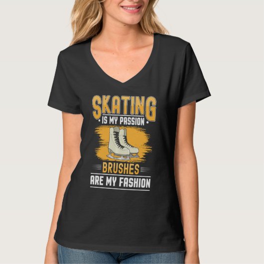 Ice Skating Hop Element Combination Spins T-shirt (Voorkant)