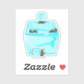 Ice Skating Ice Cubes Sticker (Vel)