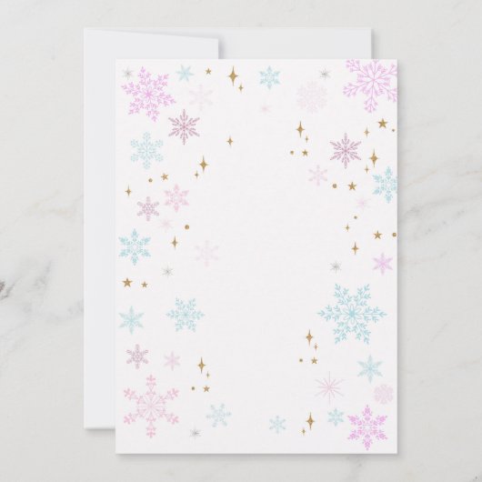 Ice Skating Invitation Ice Skating Party Girl Kaart (Achterkant)