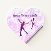 Ice skating journal - Roze Paarse figuurskater Notitieboek (Achterkant)