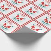 Ice Skating kerstcadeau Cadeaupapier (Hoek)