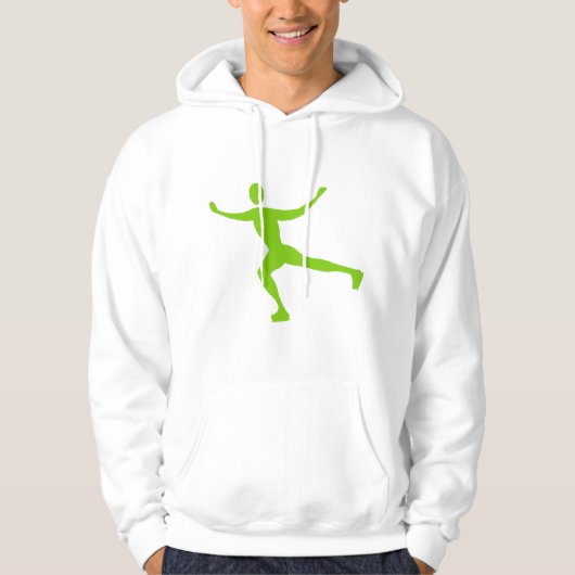 Ice Skating - Martian Green Hoodie (Voorkant)