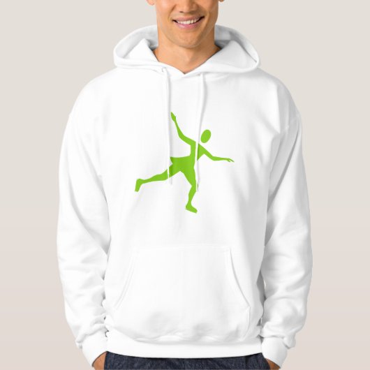 Ice Skating - Martian Green Hoodie (Voorkant)