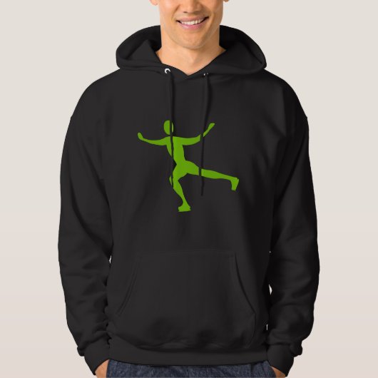 Ice Skating - Martian Green Hoodie (Voorkant)
