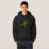 Ice Skating - Martian Green Hoodie (Voorkant volledig)