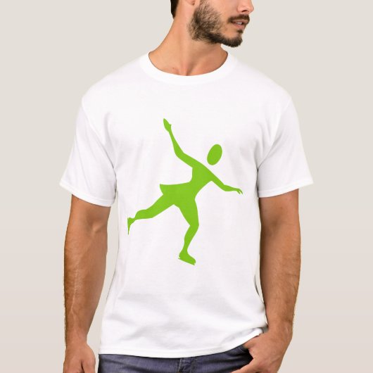Ice Skating - Martian Green T-shirt (Voorkant)