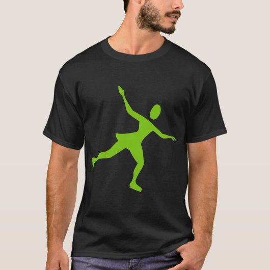 Ice Skating - Martian Green T-shirt (Voorkant)