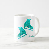 Ice Skating Mok Het gevoel dat turquoise sparren (Voorkant rechts)