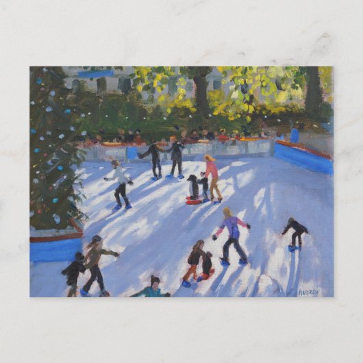 Ice skating Natural History Museum 2014 Briefkaart (Voorkant)