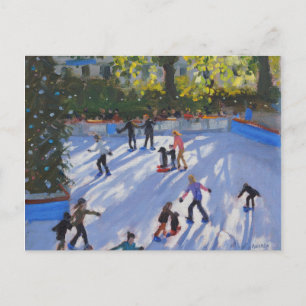 Ice skating Natural History Museum 2014 Briefkaart