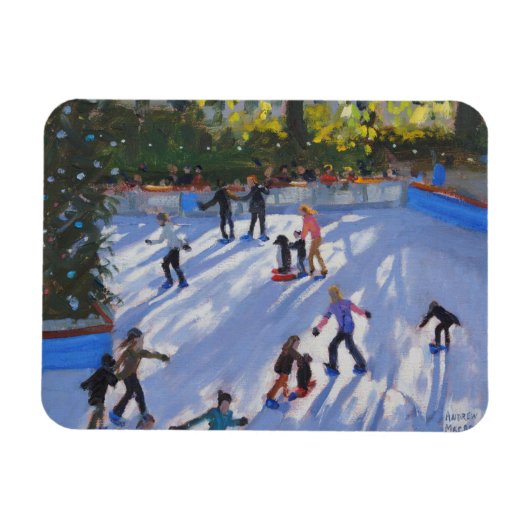 Ice skating Natural History Museum 2014 Magneet (Horizontaal)