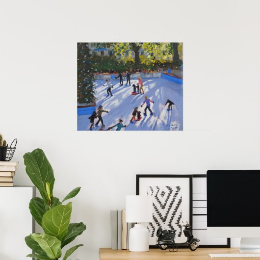 Ice skating Natural History Museum 2014 Poster (Thuiskantoor)