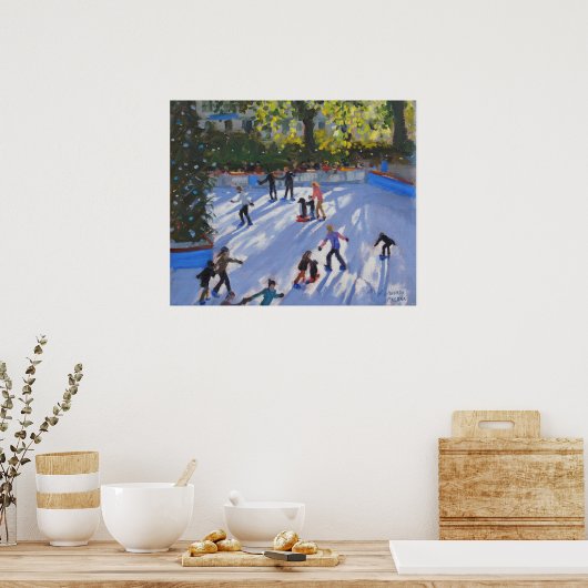 Ice skating Natural History Museum 2014 Poster (Keuken)