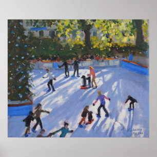 Ice skating Natural History Museum 2014 Poster