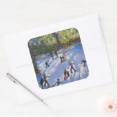 Ice skating Natural History Museum 2014 Vierkante Sticker (Envelop)