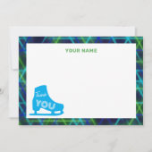 Ice Skating Neon Glow Boys Birthday Party Bedankkaart (Voorkant)