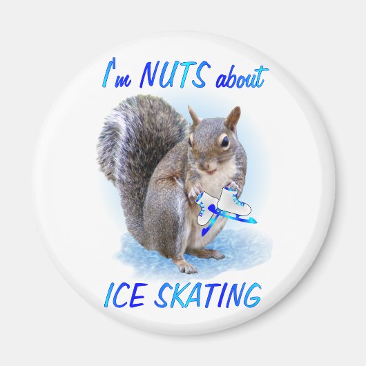 Ice Skating Nut Magneet (Voorkant)