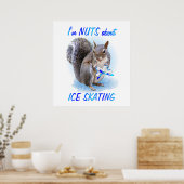 Ice Skating Nut Poster (Keuken)