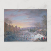Ice Skating on the Stadtgraben in Brussel, 1649 Briefkaart (Voorkant)