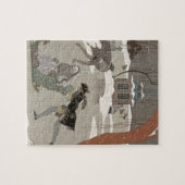 Ice Skating op het meer van de diepvries, illustra Legpuzzel (Horizontaal)