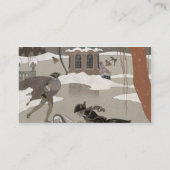 Ice Skating op het meer van de diepvries, illustra Visitekaartje (Achterkant)