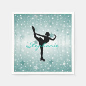 Ice Skating Paper Party Napkins Servet (Voorkant)