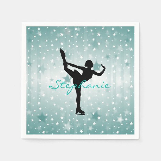 Ice Skating Paper Party Napkins Servet (Voorkant)