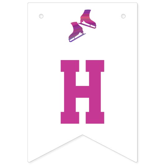 Ice skating party banner (bunting) (Tweede vlag)