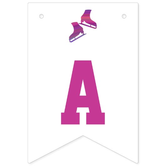 Ice skating party banner (bunting) (Derde vlag)