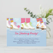 Ice Skating Party for Girls Kaart (Staand voorkant)