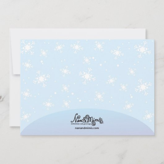 Ice Skating Party Invitaties met meisjesschaatsen Kaart (Achterkant)