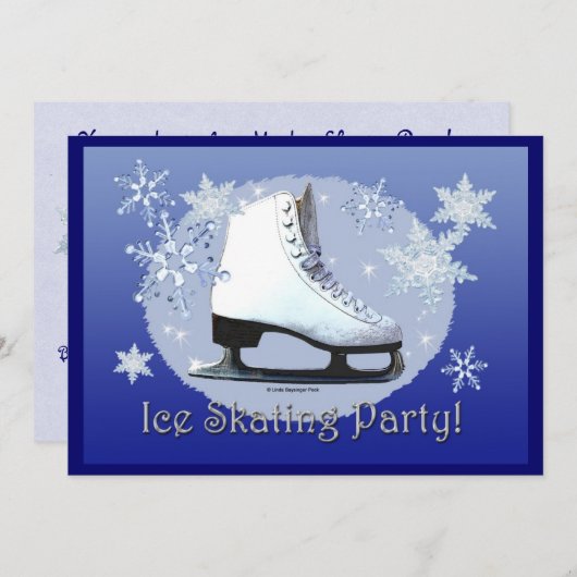 Ice Skating Party. Kaart (Voorkant / Achterkant)