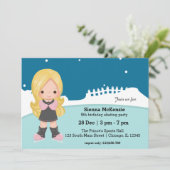 Ice Skating party Kaart (Staand voorkant)