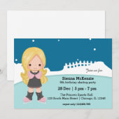 Ice Skating party Kaart (Voorkant / Achterkant)