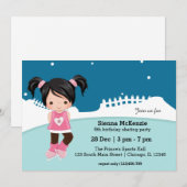 Ice Skating party Kaart (Voorkant / Achterkant)