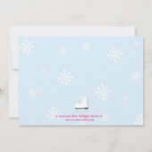 Ice Skating Party Photo nodigt uit Kaart (Achterkant)