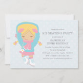 Ice Skating Party | Uitnodiging van de partij Birt (Voorkant)