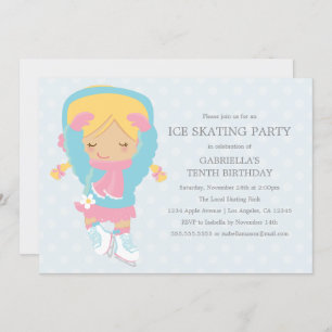 Ice Skating Party   Uitnodiging van de partij Birt