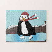 Ice Skating Penguin Legpuzzel (Horizontaal)