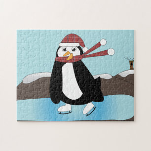 Ice Skating Penguin Legpuzzel