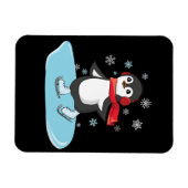 Ice Skating Penguin Magneet (Horizontaal)