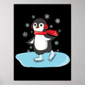 Ice Skating Penguin Poster (Voorkant)