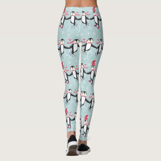 Ice Skating Penguins Pattern ID547 Leggings (Achterkant)