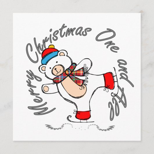 Ice Skating Polar Beer Kerstmis (Voorkant)