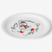 Ice Skating Polar Beer Kerstmis Papieren Bordje (Gekanteld)